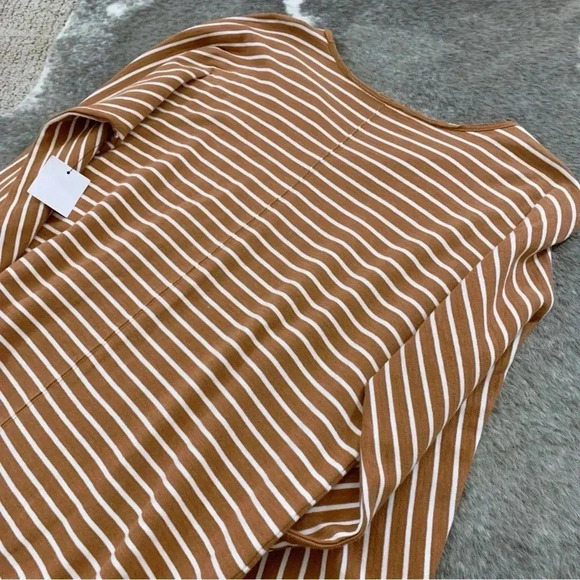 NWT Caslon Split Neck Striped Top - Picture 8 of 13
